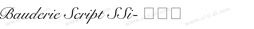 Bauderie Script SSi字体转换
